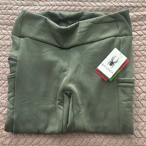 NWT - Spyder Women’s - Leggings - Fleece Tights with Zip Pocket High-Waisted M